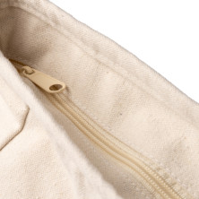 Bolsa algodón reciclado crudo detalle