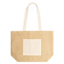 Bolsa algodón crudo frontal
