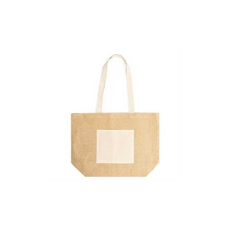 Bolsa algodón crudo frontal