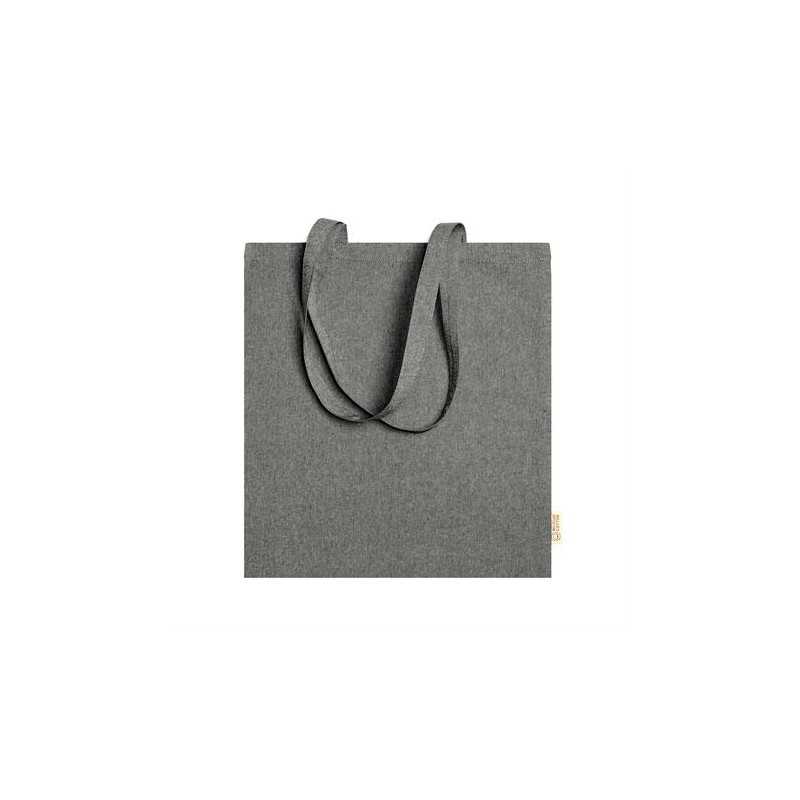 Bolsa algodón reciclado negro espalda Bolsa algodón reciclado negro espalda