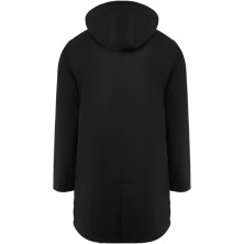 Chubasquero unisex poliéster con capucha negro espalda Chubasquero unisex poliéster con capucha negro espalda