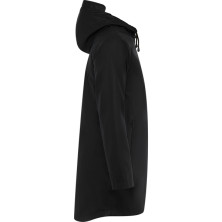 Chubasquero unisex poliéster con capucha negro lateral izquierdo Chubasquero unisex poliéster con capucha negro lateral izquierdo