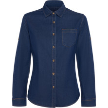 Camisa unisex algodón manga larga vaquero frontal
