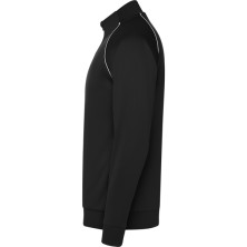 Sudadera unisex poliéster con cremallera negro lateral derecho