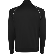 Sudadera unisex poliéster con cremallera negro espalda