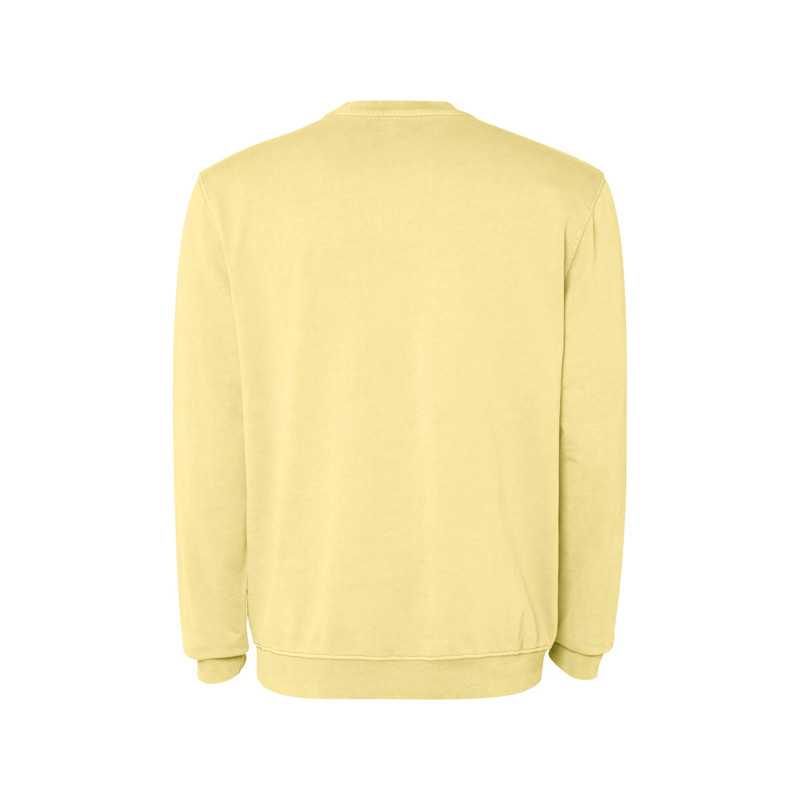 Sudadera unisex algodón efecto lavado amarillo sweet lavado espalda Sudadera unisex algodón efecto lavado amarillo sweet lavado espalda