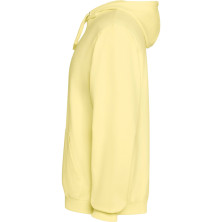 Sudadera unisex algodón efecto lavado amarillo sweet lavado lateral derecho Sudadera unisex algodón efecto lavado amarillo sweet lavado lateral derecho