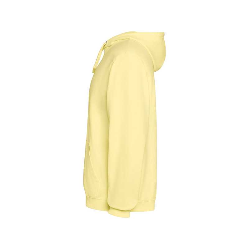 Sudadera unisex algodón efecto lavado amarillo sweet lavado lateral derecho Sudadera unisex algodón efecto lavado amarillo sweet lavado lateral derecho