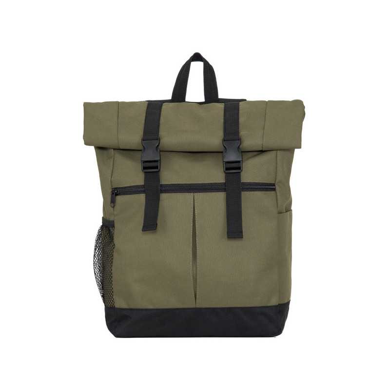 Mochila poliéster verde militar frontal Mochila poliéster verde militar frontal
