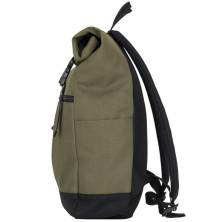 Mochila poliéster verde militar lateral derecho Mochila poliéster verde militar lateral derecho
