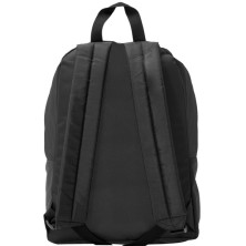 Mochila poliéster negro espalda