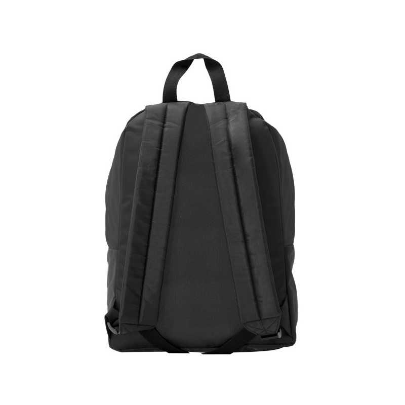 Mochila poliéster negro espalda