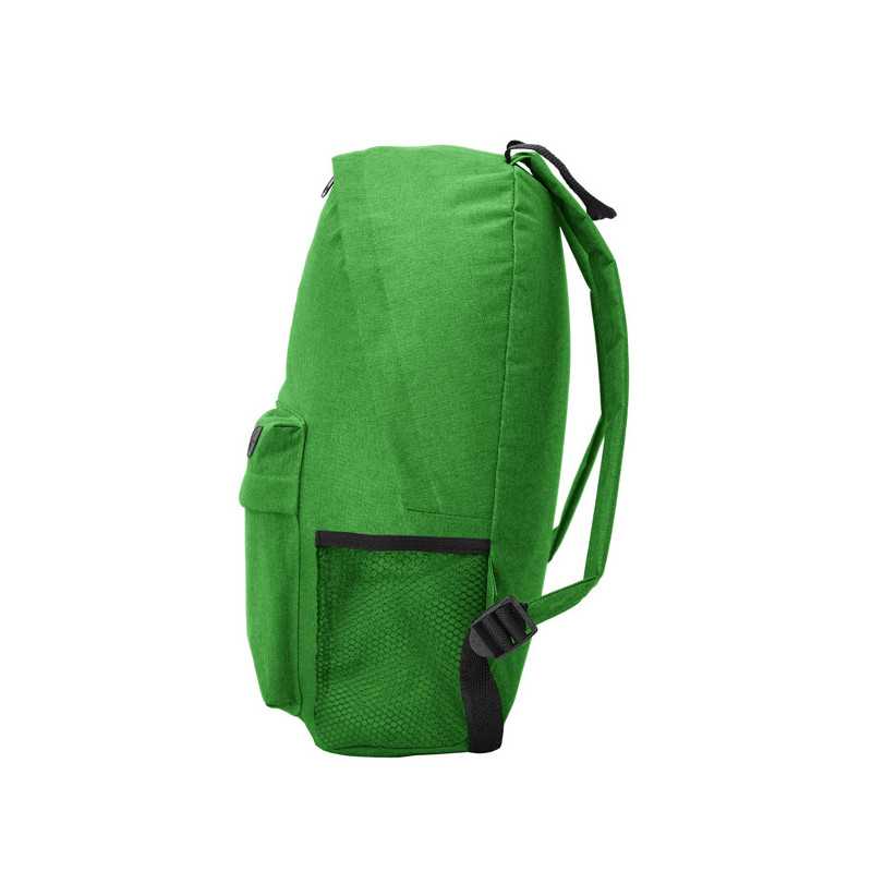 Mochila poliéster verde helecho vigoré lateral derecho