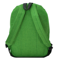 Mochila poliéster verde helecho vigoré espalda