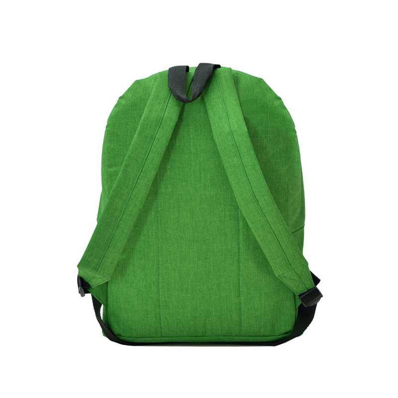 Mochila poliéster verde helecho vigoré espalda