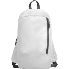 Mochila poliéster blanco frontal
