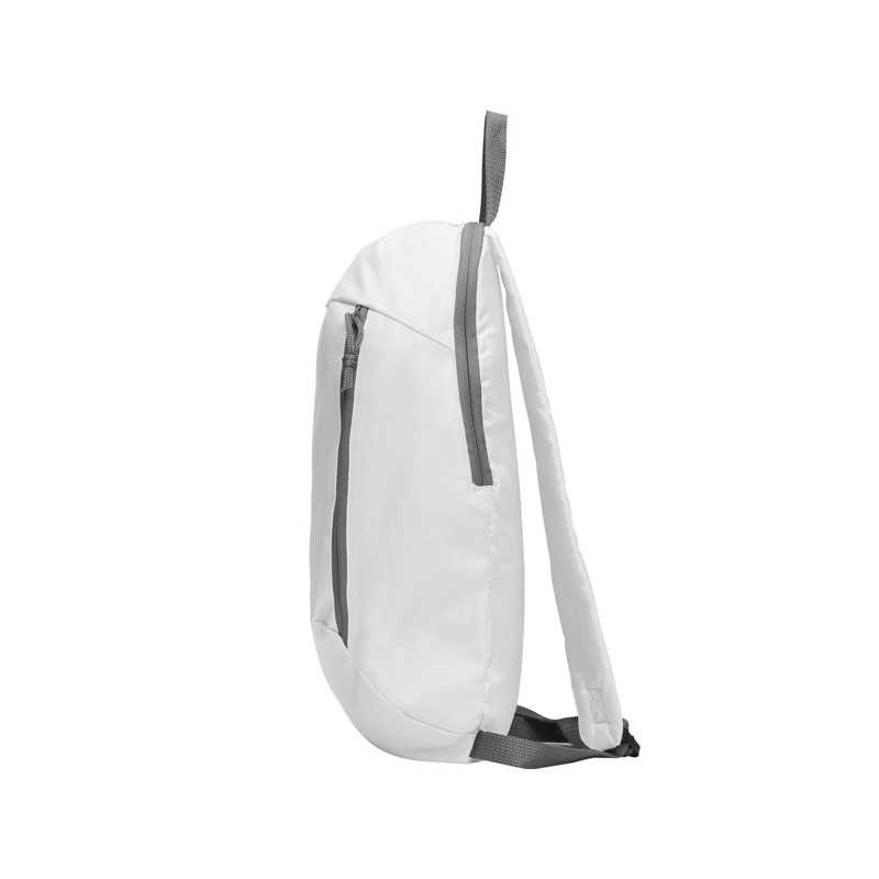 Mochila poliéster blanco lateral derecho