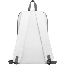 Mochila poliéster blanco espalda