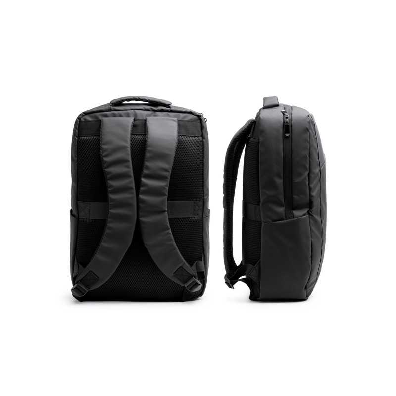Mochila acolchada negro detalle