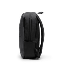 Mochila RPET acolchada reciclado negro detalle