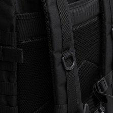 Mochila poliéster negro detalle