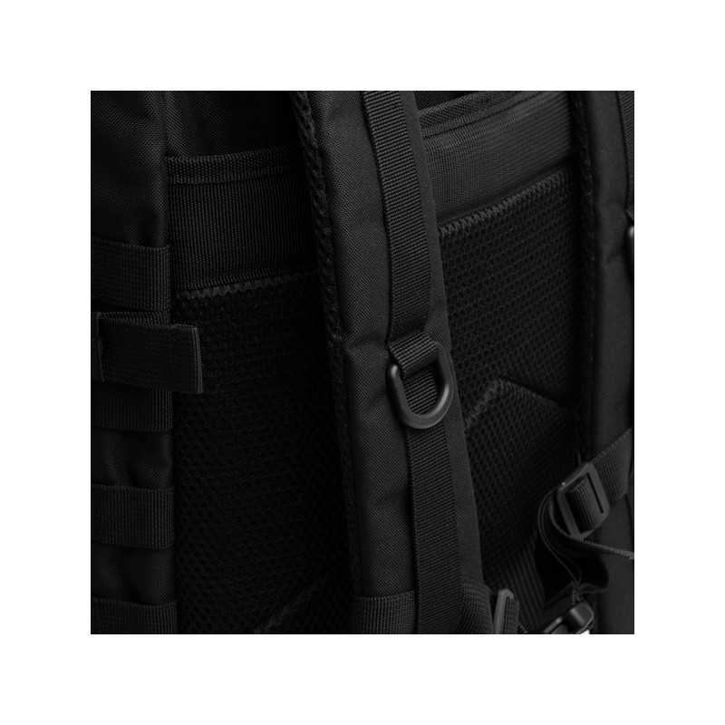 Mochila poliéster negro detalle
