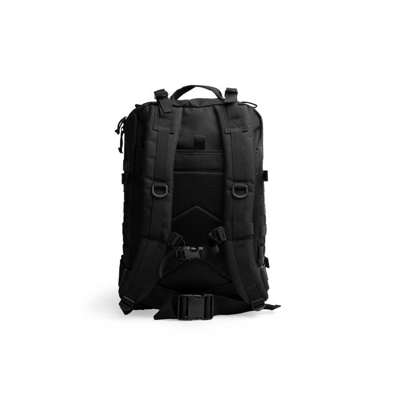 Mochila poliéster negro detalle
