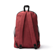 Mochila RPET rojo vigore detalle