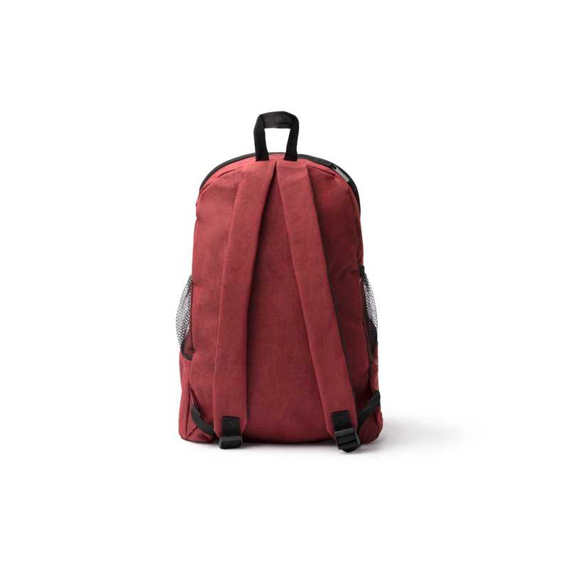 Mochila RPET rojo vigore detalle